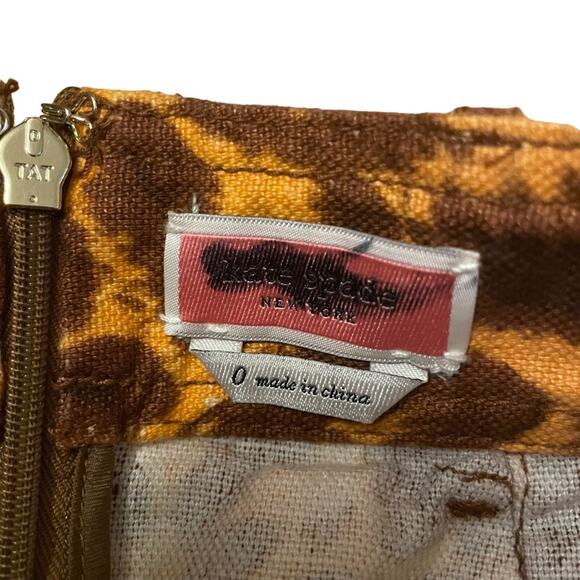 Kate Spade Panthera Canvas Midi Skirt Size 0 - Picture 4 of 11